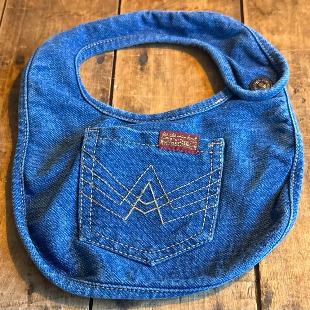 Blue Denim Baby Bib 7 for mankind jeans